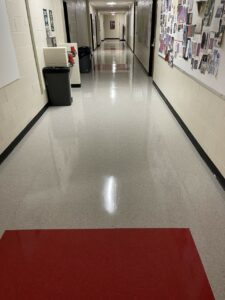 VCT hallway flooring