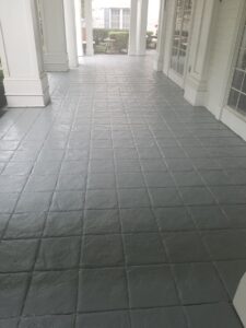 Concrete pavers floor